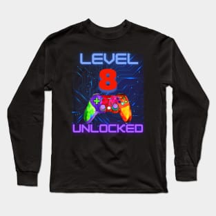 Level Unlocked Ultimate Gamer Graphic "8" Long Sleeve T-Shirt